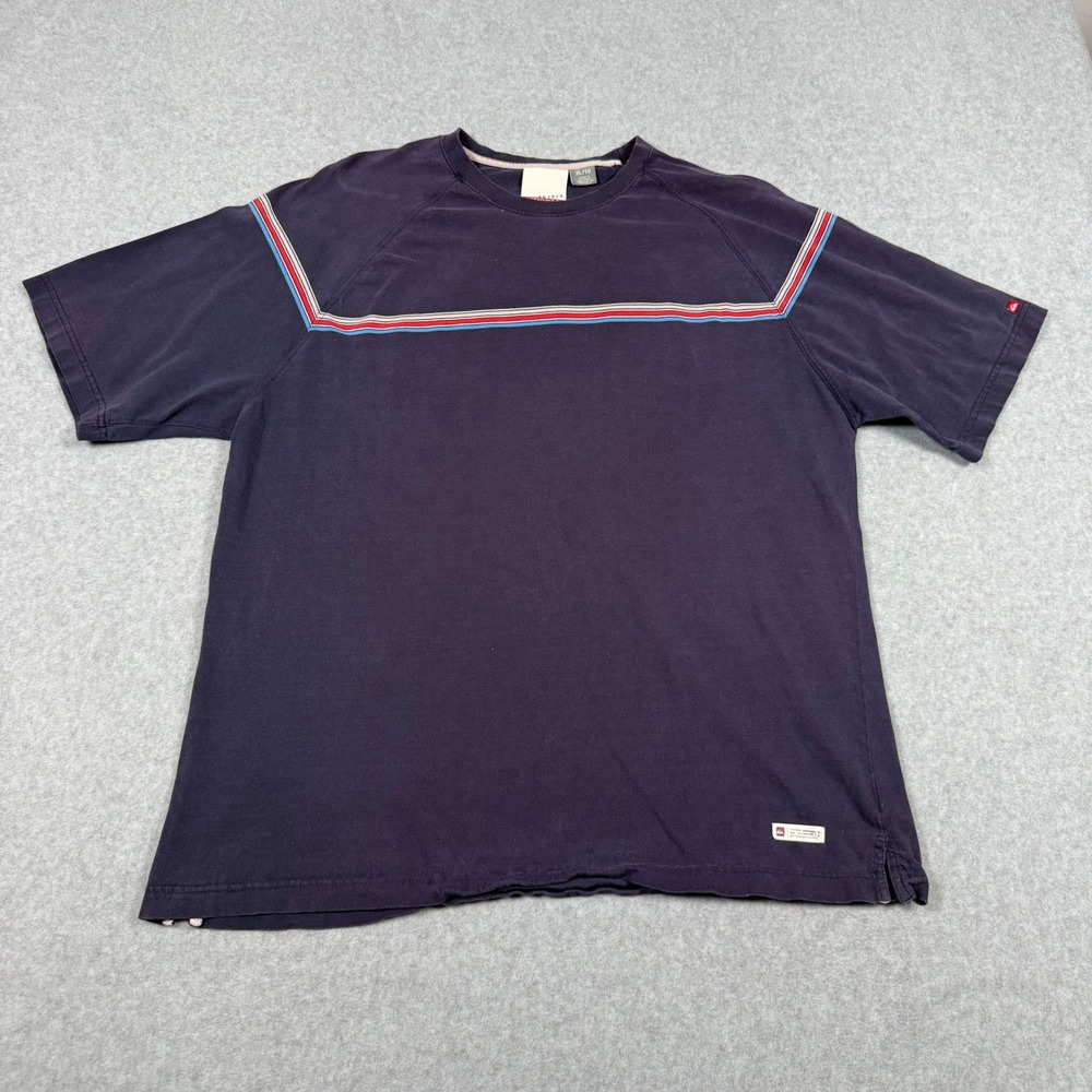 Vintage Y2K Quiksilver Mens XL Navy Blue Skater Surfer Grunge Raglan T-Shirt